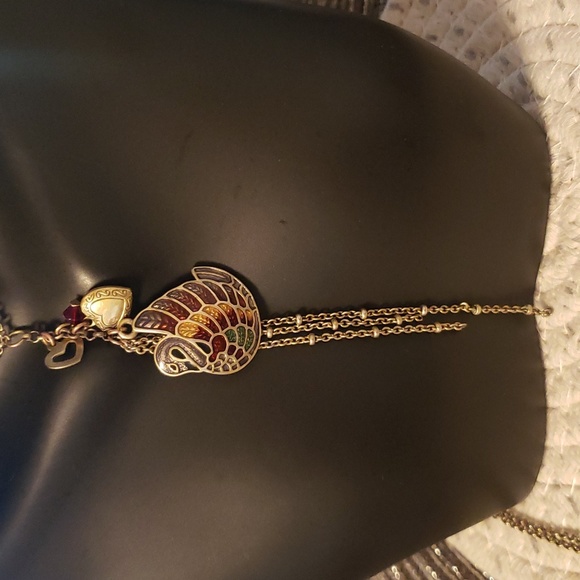 Vintage Cloisonne Swan Necklace - Picture 8 of 12
